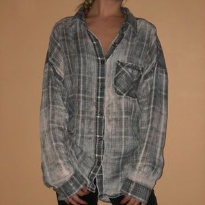 Oversized worn flannel by Brandy Melville